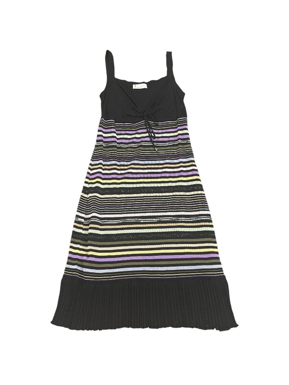 Missoni Women's Black Multi Color Striped Knit Dress, Size 8